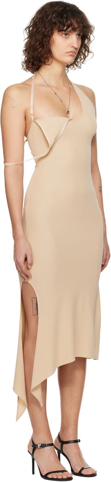 Pокля Courrèges Courrèges Undressed Jersey Maxi Dress Бежово | 125JRO480JS0145, 1