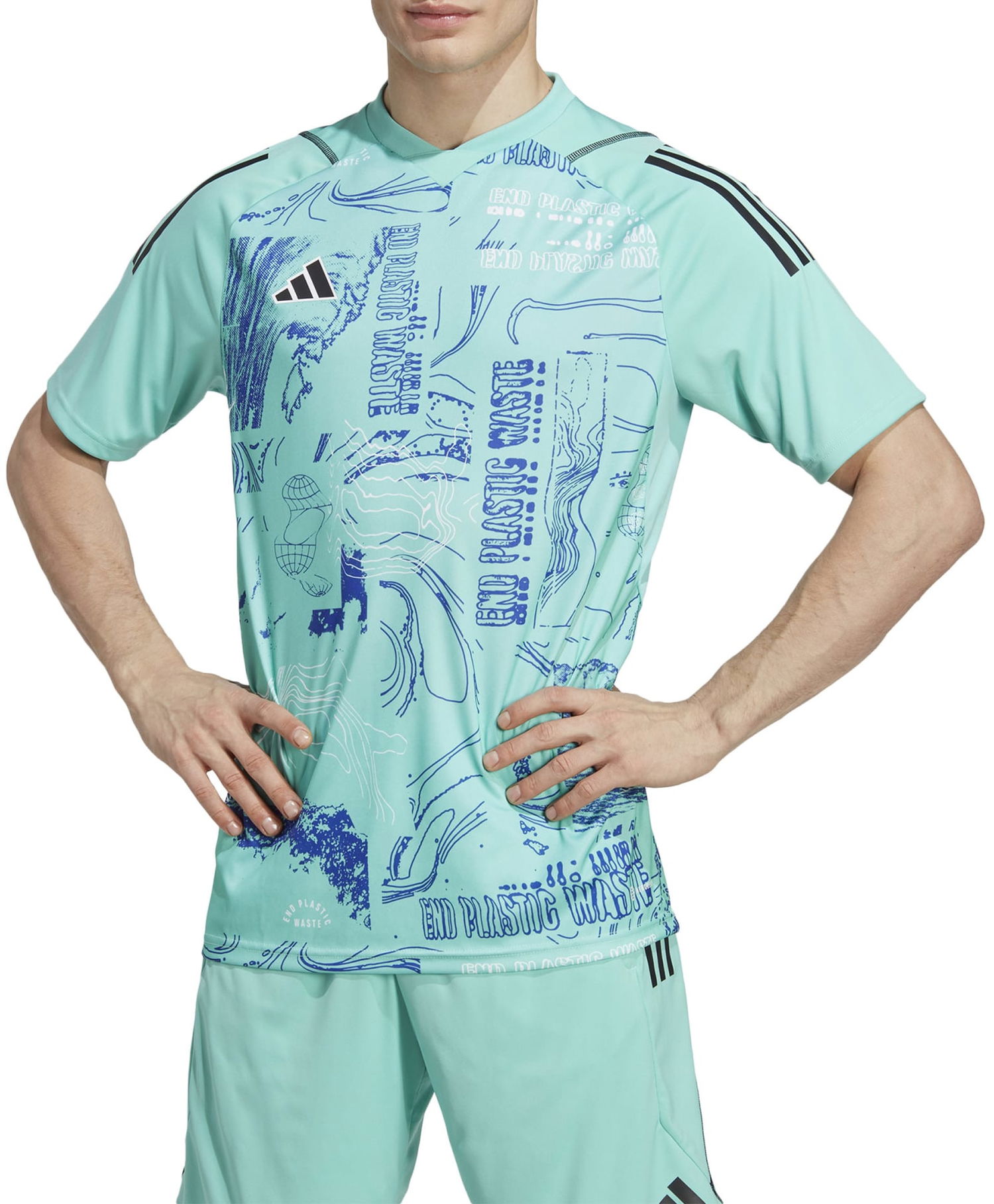Фланелка adidas Originals Tiro Graphic Jersey Тюркоазено | ib3181, 0