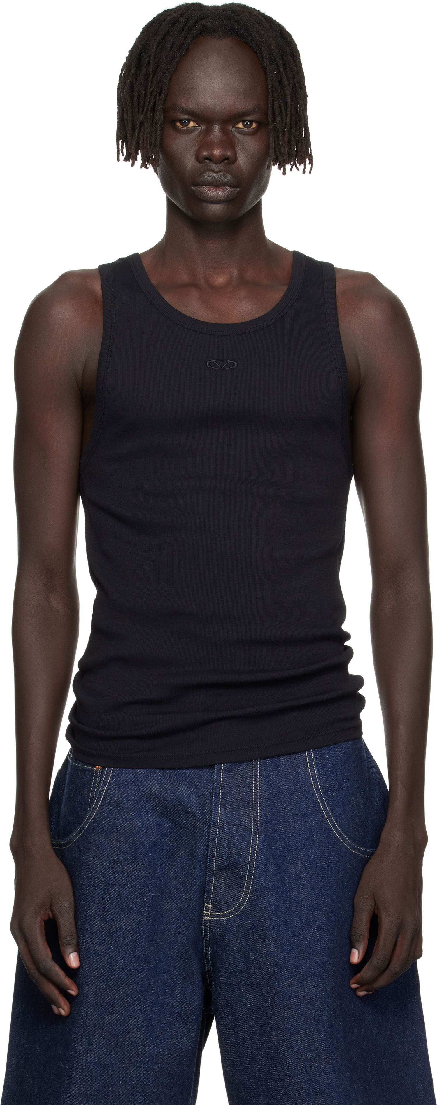 Потник VETEMENTS Vetements Oval Logo Tank Top Черно | MH76TT120B, 0