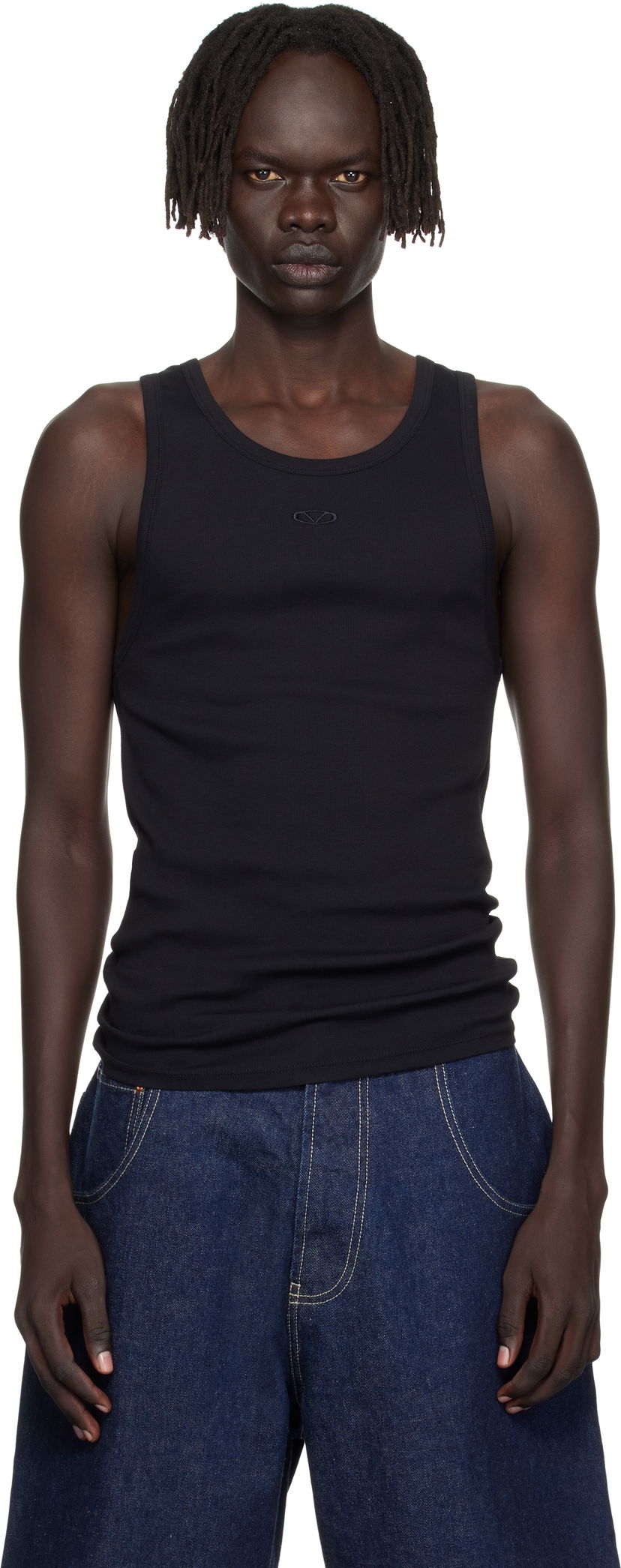 Потник VETEMENTS Vetements Oval Logo Tank Top Черно | MH76TT120B