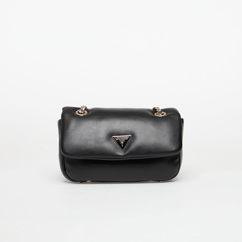 Чанта през рамо GUESS Sunetra Mini Convertible Crossbody Flap Bag Черно | HWNG7534780-BLA