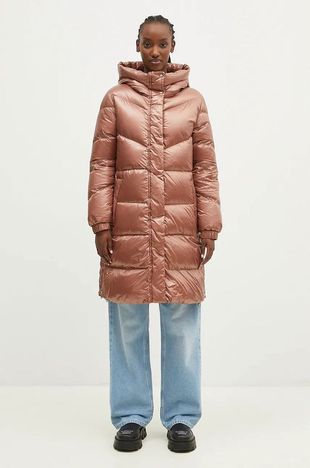 Long Puffer Jacket With Hood