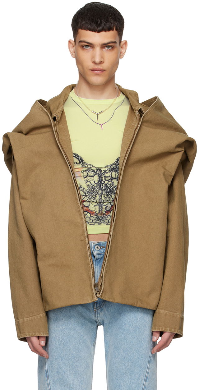 Tan Snap Off Jacket