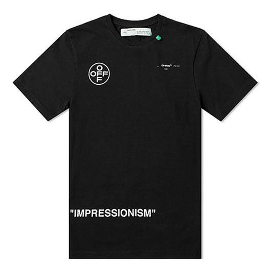 Тениска Off-White Off-White Impressionism Tee Черно | OMAA038G20JER0071028