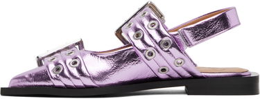Аксесоари GANNI GANNI Buckle Slingback Flats Лилаво | S2874, 2