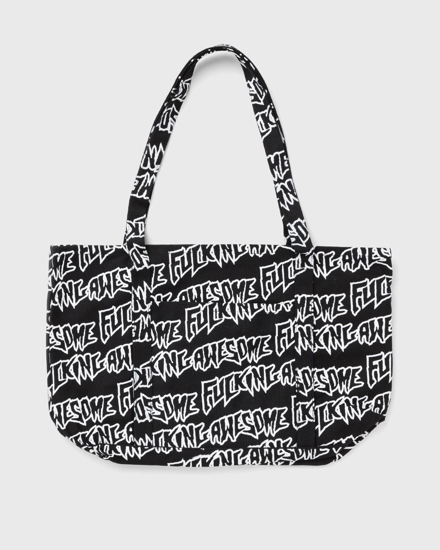 Голяма пазарска чанта Fucking Awesome Fucking Awesome AOP Stamp Logo Tote Bag Черно | PN20325-BLACK-WHITE, 0