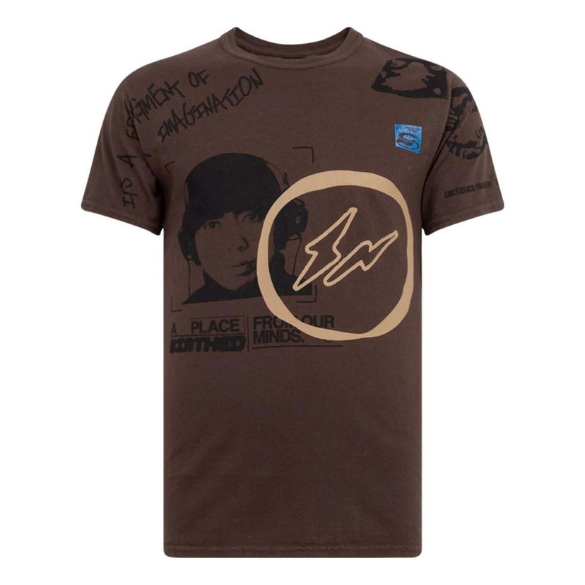 Тениска Cactus Jack by Travis Scott Travis Scott Cactus Jack x Fragment Design Hiroshi Graphic T-Shirt Кафяво | CJFR-SS03