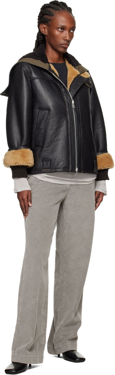 Яке OUR LEGACY Our Legacy Blizzard Shearling Leather Jacket Черно | W4259BN, 3