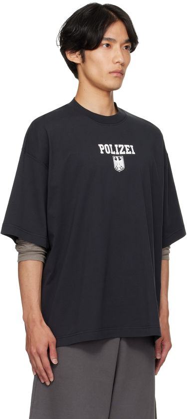 Тениска VETEMENTS Vetements Polizei Regular T-Shirt Черно | UH76TR300B, 1