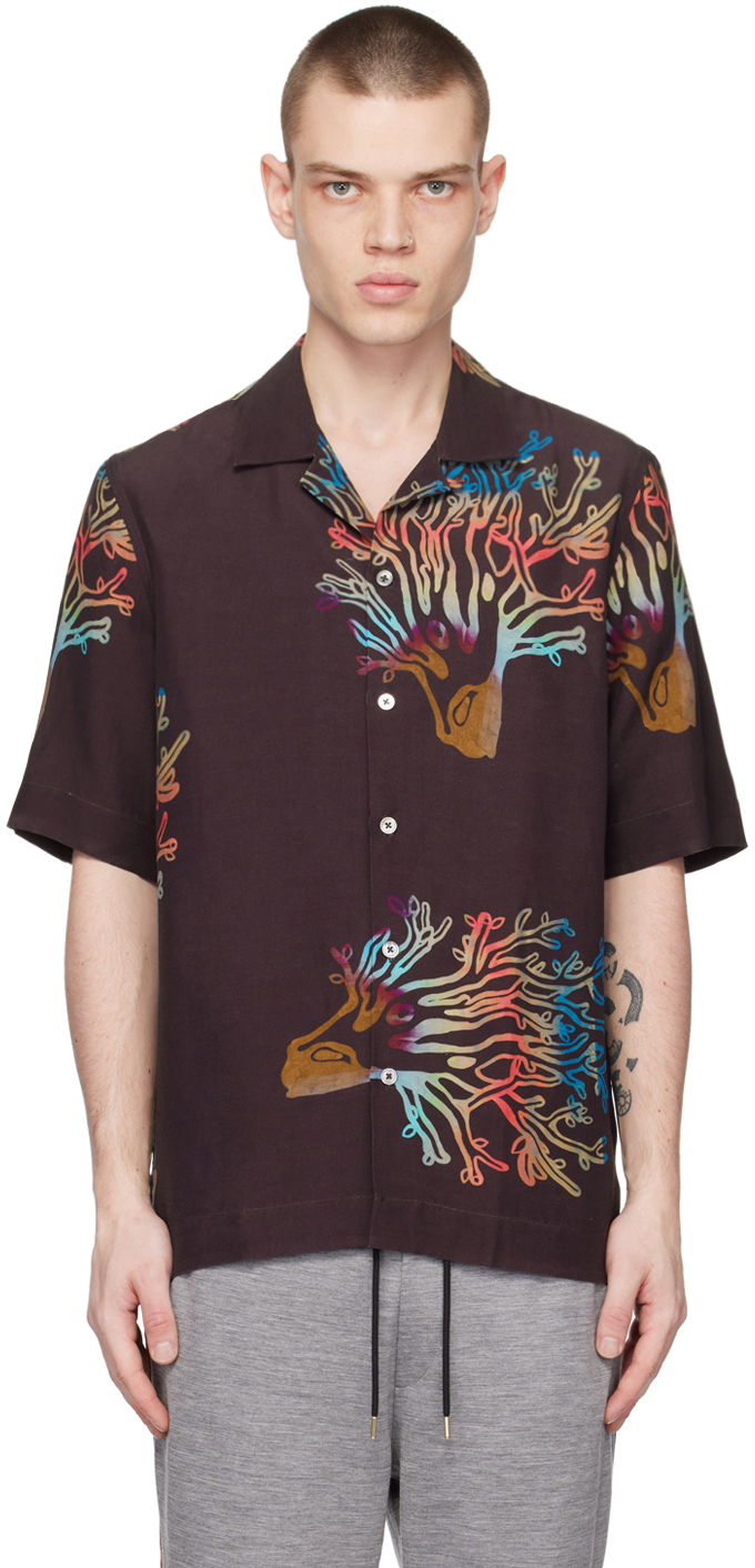 Риза Paul Smith Paul Smith Coral Print Shirt Кафяво | M1R-905U-K01924-79, 0