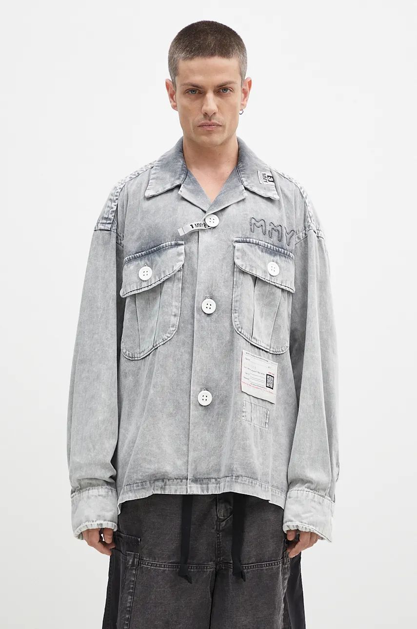Риза Maison MIHARA YASUHIRO Relaxed Denim Shirt Сиво | A13SH082, 0