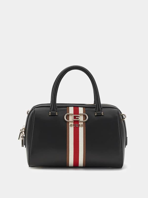 Дамска чанта GUESS Nelka Front-Stripe Handbag Черно | HWVG9307050, 0