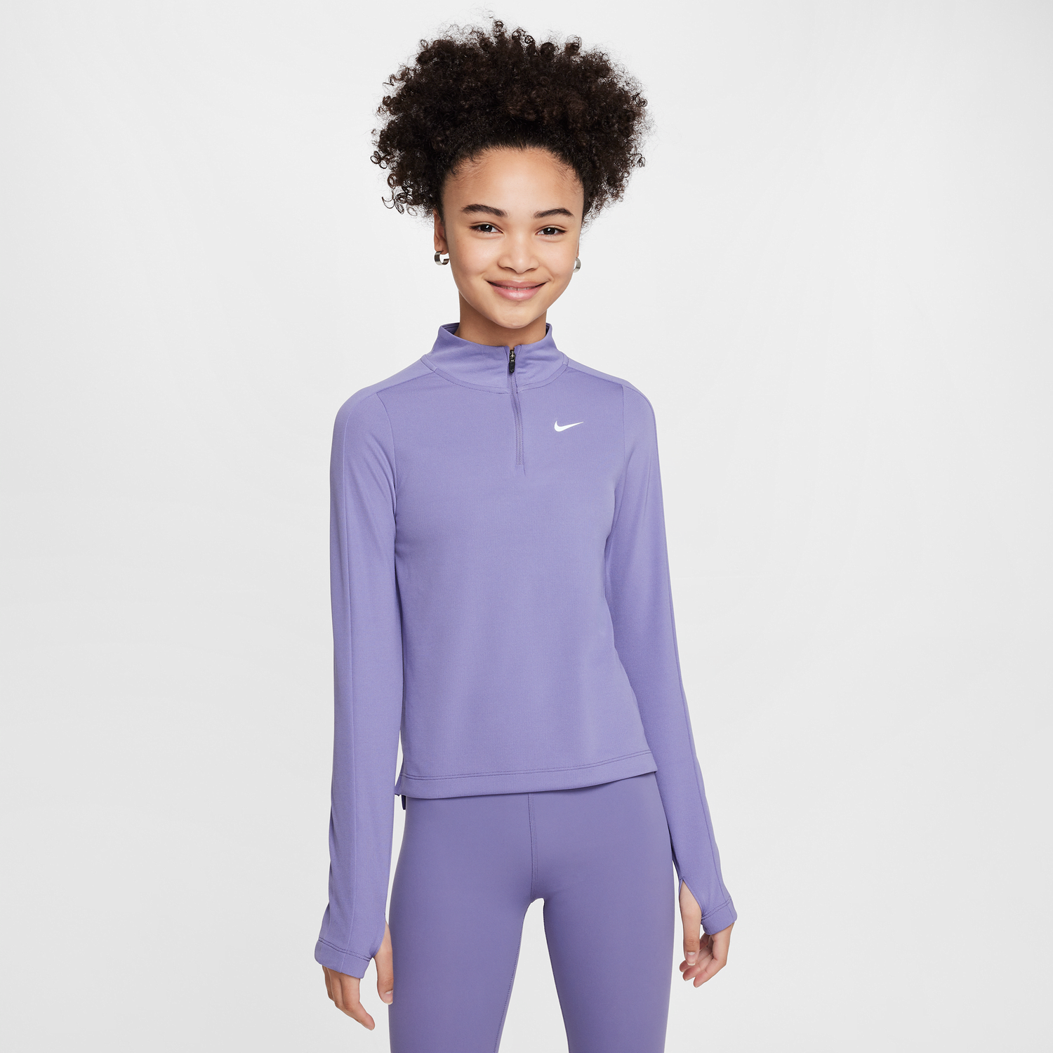 Пуловер Nike Dri-FIT Long Sleeve Quarter-Zip Top Лилаво | FD2853-527, 0