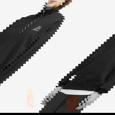 Суитчър WTAPS Embroidered Half Zip Sweatshirt Черно | 242ATDT-CSM20-BLK, 2