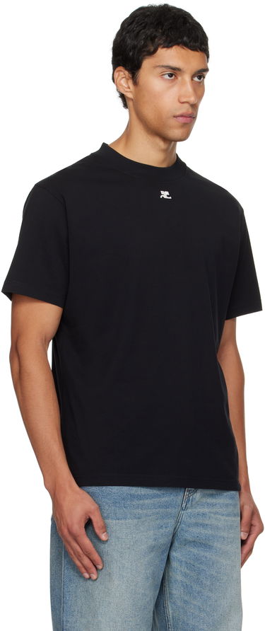 Тениска Courrèges Courrèges Oversized T-Shirt Черно | 325JTS203JS0233, 1