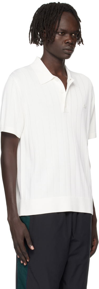 Поло тениска Lacoste Ribbed Knit Polo Бяло | AH5339_70V, 1