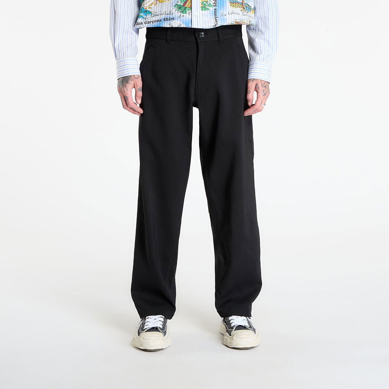 Панталони Comme des Garçons Comme des Garçons SHIRT Trousers With Patch Pockets Черно | FP-P501-W25 Black, 0