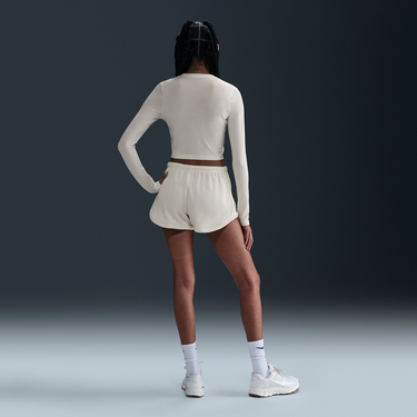 Къси панталони Nike Sportswear Chill Waffle Mid-Rise 3" Shorts Бяло | HJ3842-134, 4