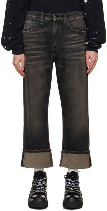 Дънки R13 R13 Cuffed X-Boyfriend Jeans Черно | R13MD111-D152C, 0