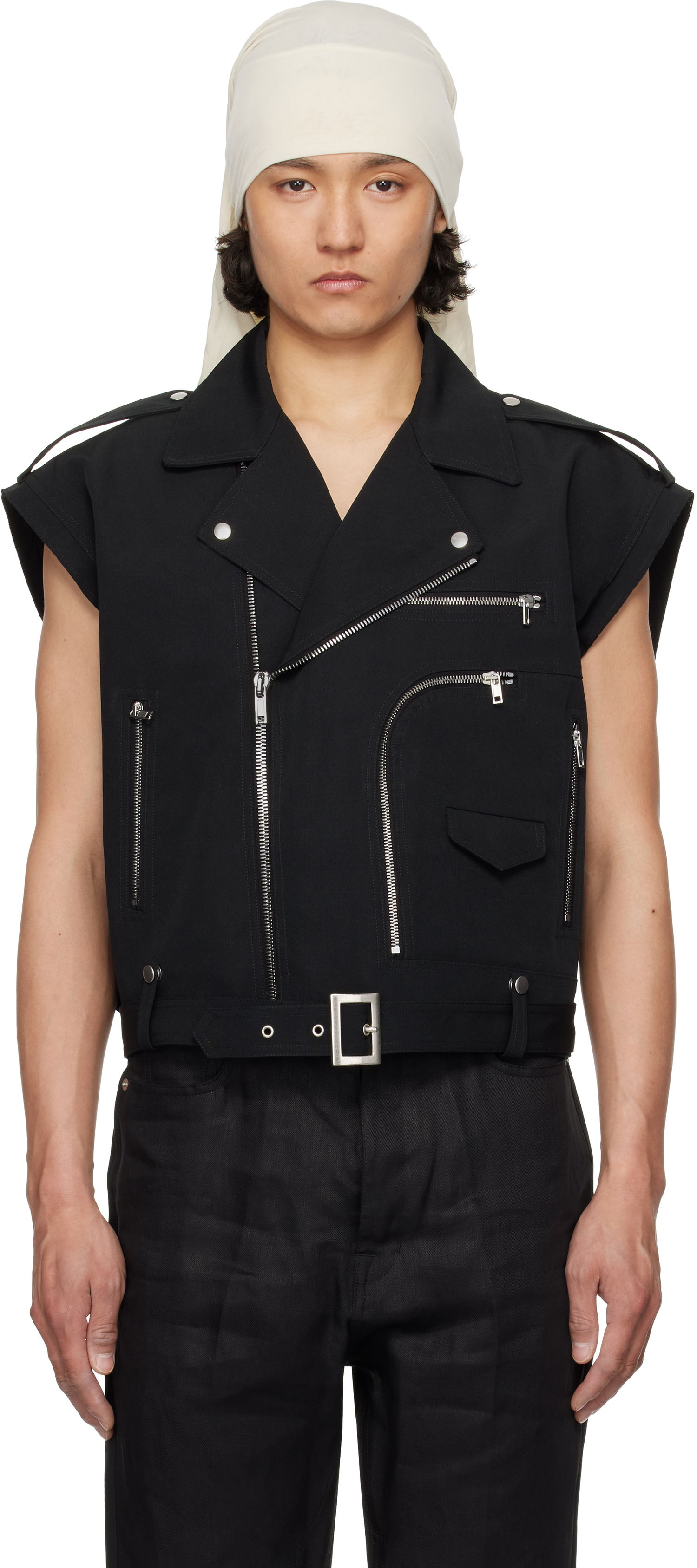 Жилетка Rick Owens Rick Owens Bauhaus Stooges Cropped Vest Черно | RL01E5716 PCVS, 0