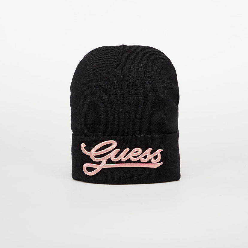 Шапка GUESS Knitted Cuffed Beanie Черно | AW5400POL01-BLA