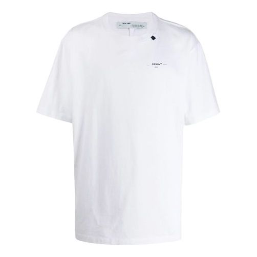 Тениска Off-White Short Sleeve T-Shirt with Arrow Print Бяло | OMAA038F191850110110