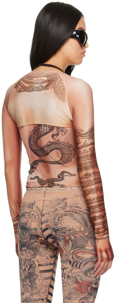 Пуловер Jean Paul Gaultier Graphic Long Sleeve Top Кафяво | 23/15-F-TO105-J527-25, 2