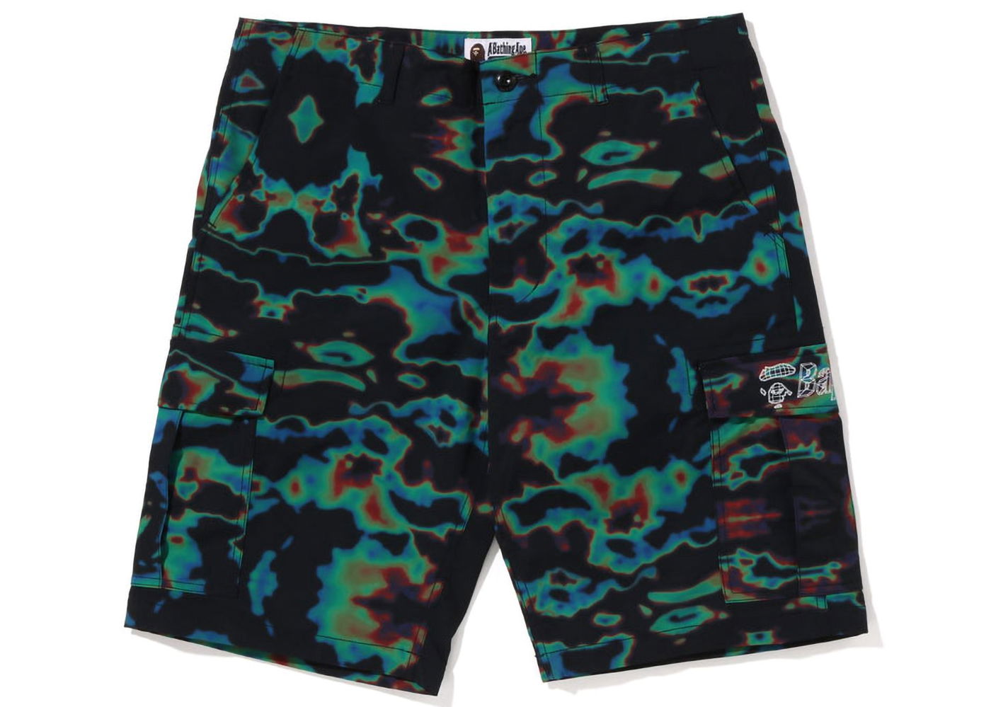Къси панталони BAPE Thermography Cargo Shorts Зелено | 1J30-153-013, 0