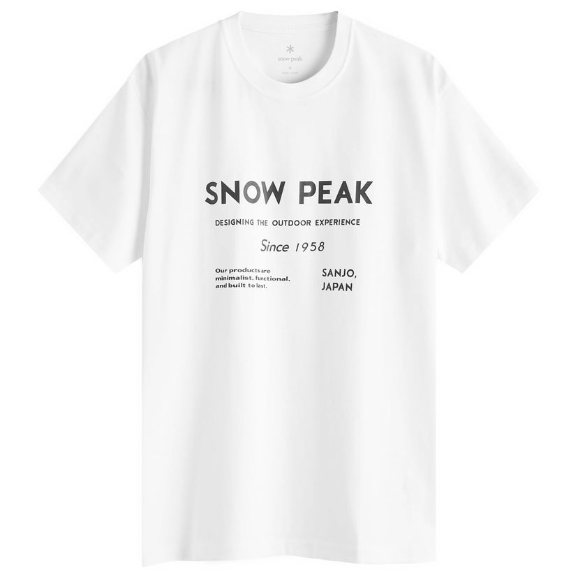 Тениска Snow Peak Typography Logo T-Shirt Бяло | TS-24AU101-WHT