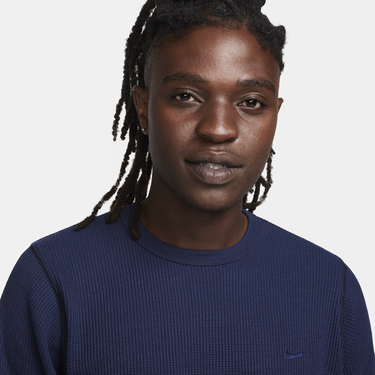 Суитчър Nike Long-sleeve Heavyweight Waffle Top Тъмно синьо | DX0894-451, 3