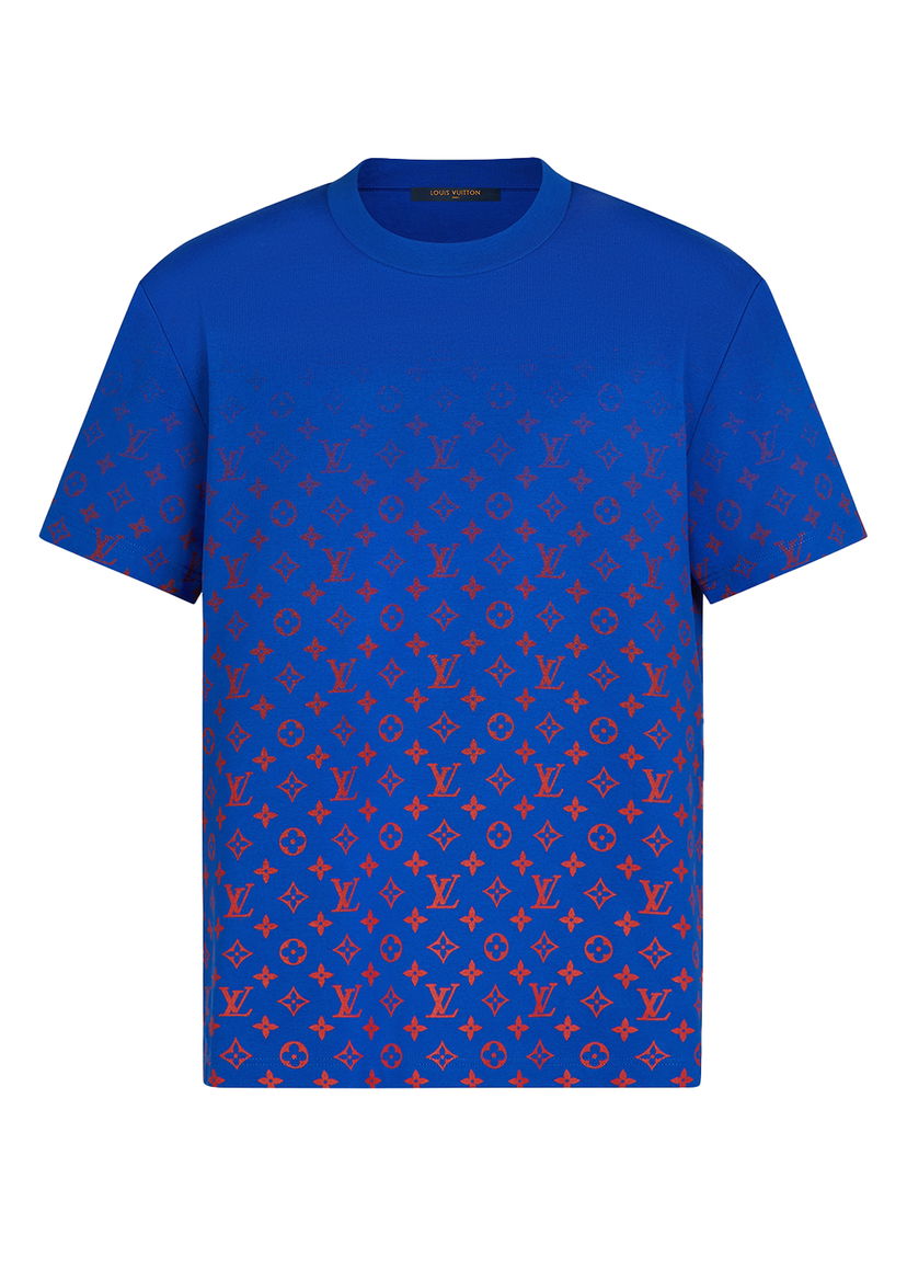 Тениска Louis Vuitton Louis Vuitton LVSE Monogram Gradient T-Shirt Синьо | 1A8WMR