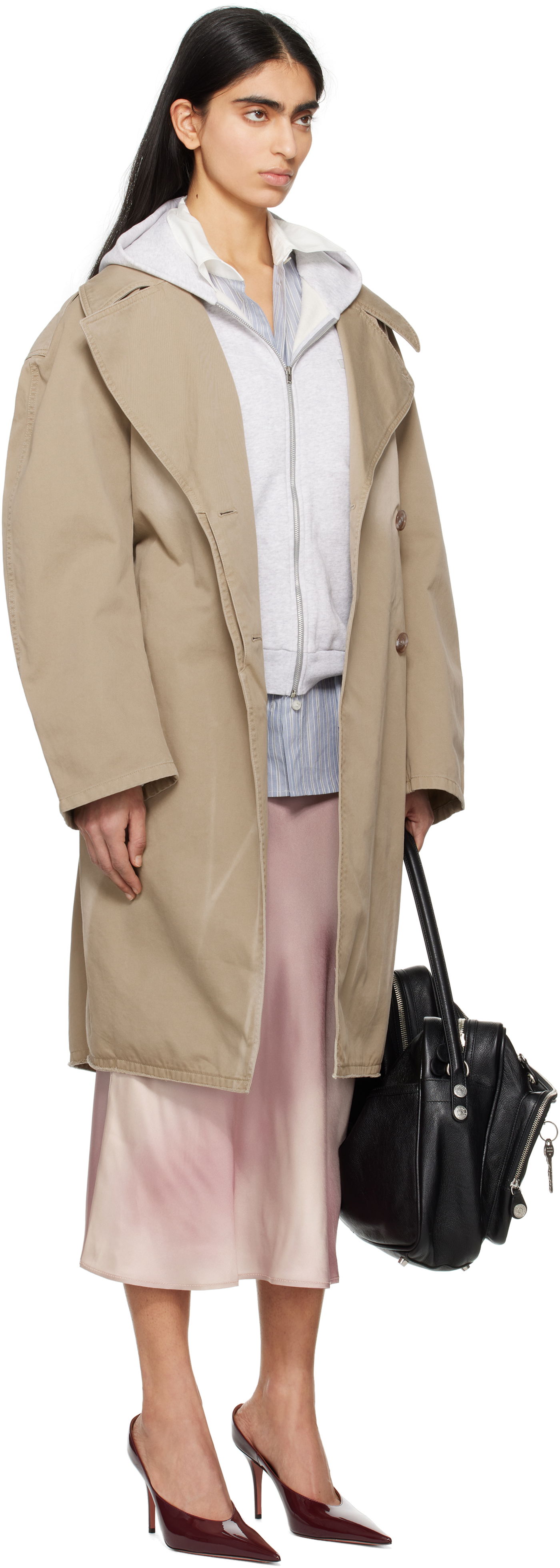 Тренчкот Acne Studios Acne Studios Belted Trench Coat Бежово | A90630-, 1