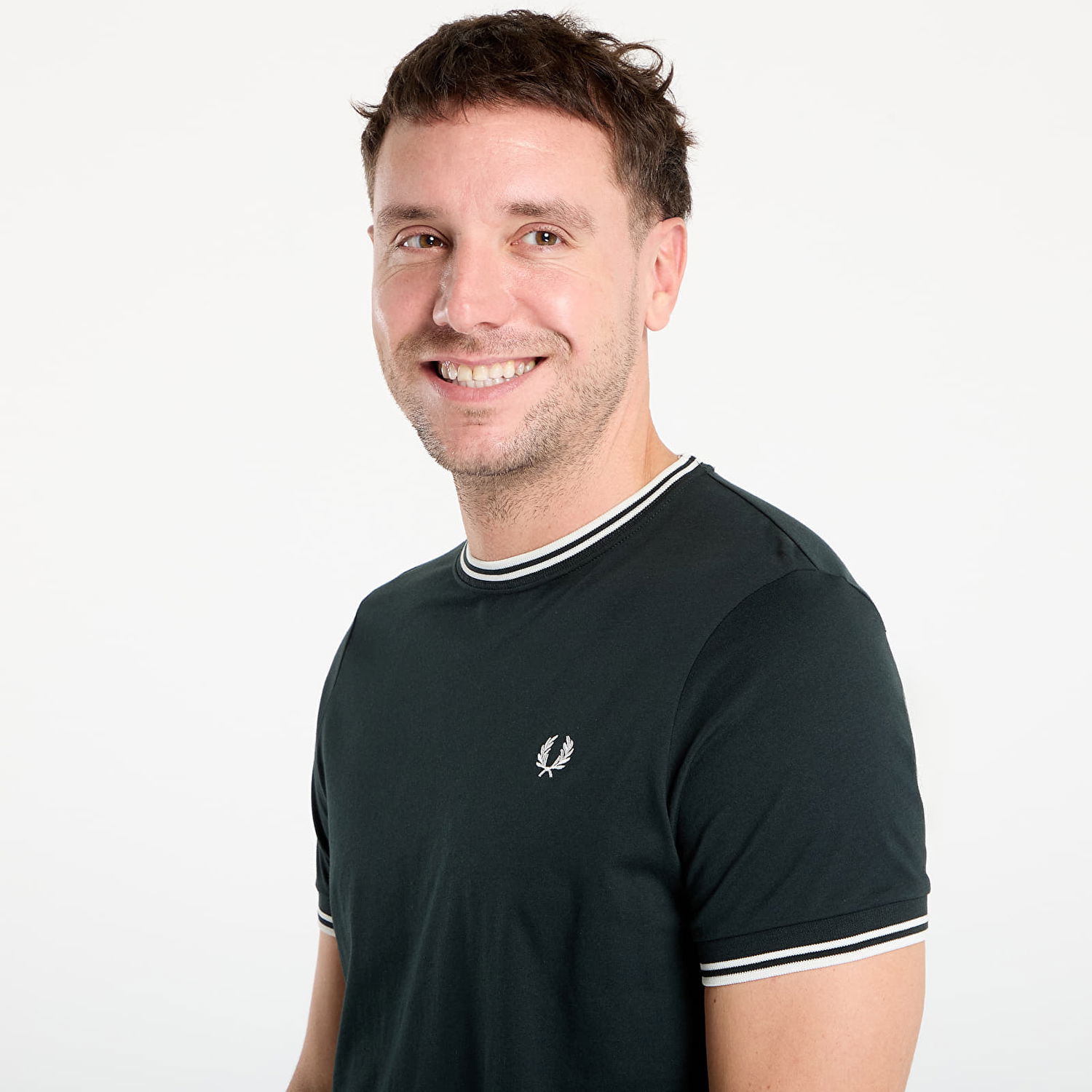 Тениска Fred Perry Fred Perry Twin Tipped T-Shirt Зелено | M1588V T50, 1