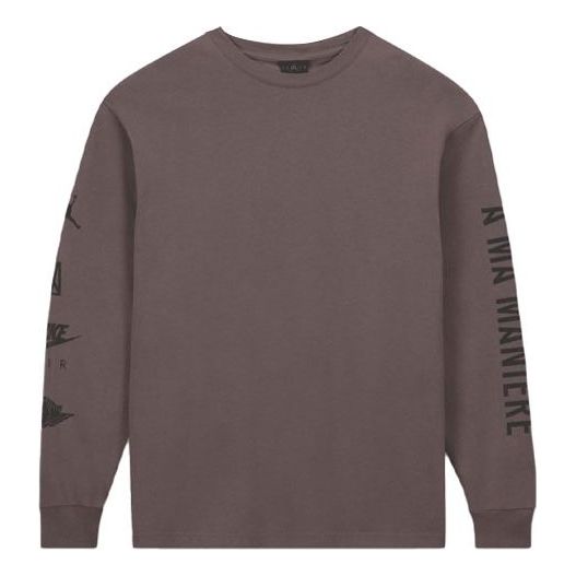 Пуловер Jordan A Ma Maniere x Air Jordan Long Sleeve Tee Кафяво | CV3448-281, 0