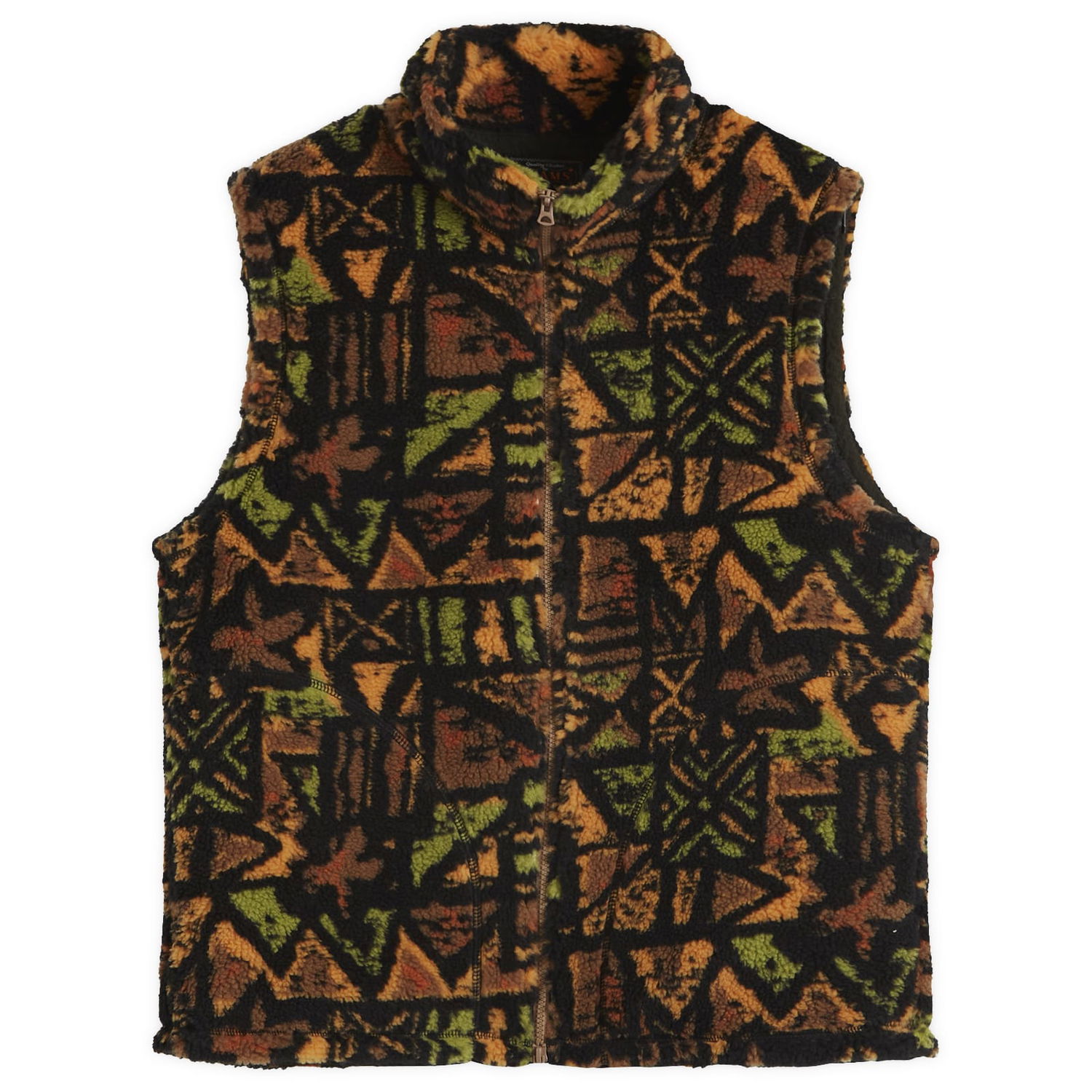Жилетка BEAMS Beams Plus Stand Collar Fleece Zip Vest Многоцветен | 3806-0114-791-90, 1