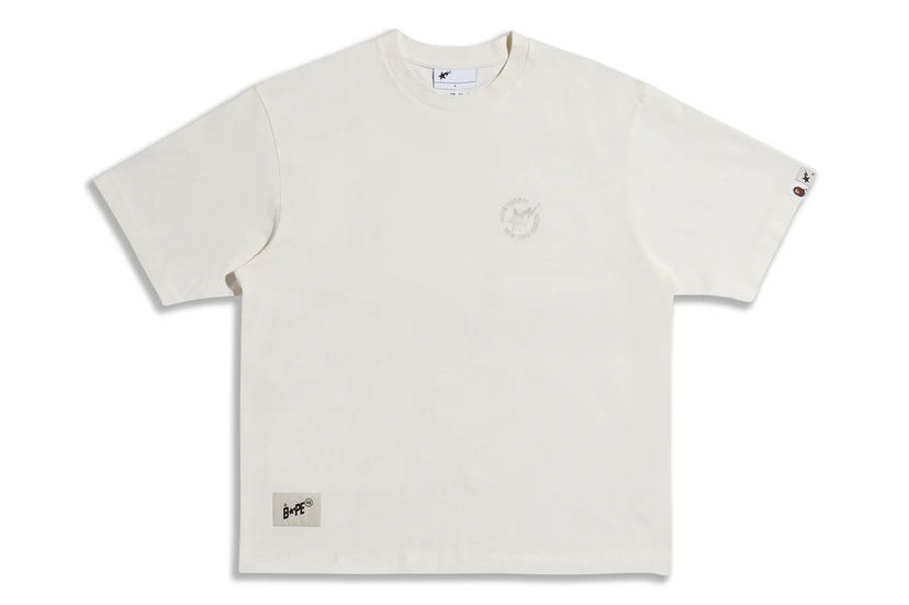 Тениска BAPE BAPE x Highsnobiety Tee Ivory Бяло | 1J73-110-906