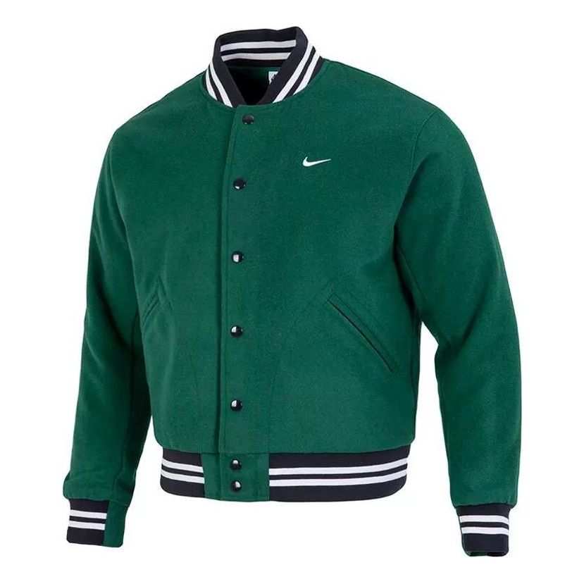 Яке бомбър Nike NSW Logo Varsity Jacket Зелено | DQ5011-341, 0