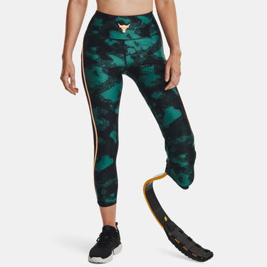 Клинове Under Armour Project Rock HeatGear Printed Ankle Leggings Зелено | 1377954-722, 0