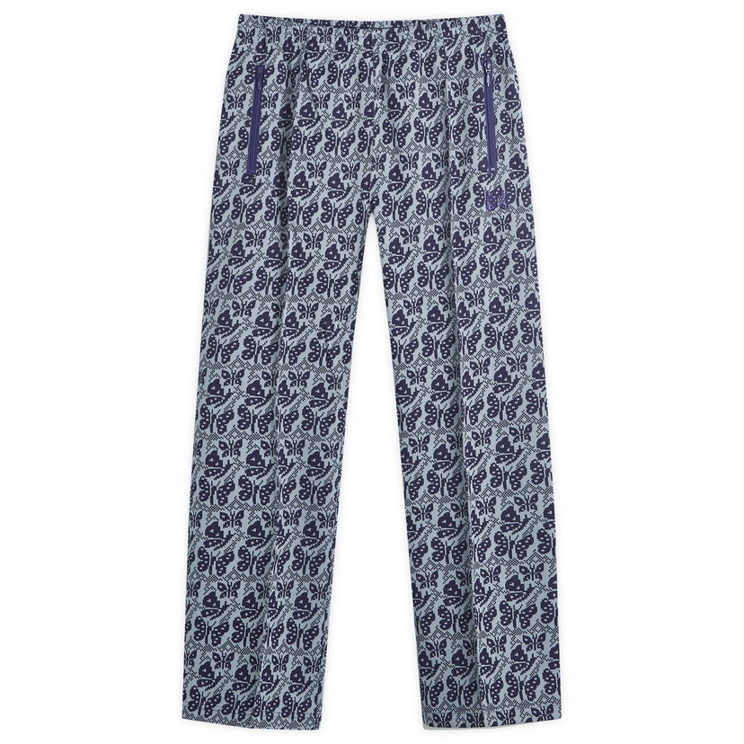 Спортни панталони Needles Poly Jacquard Track Pants Papillon with All-Over Graphic Print Синьо | PU270-D