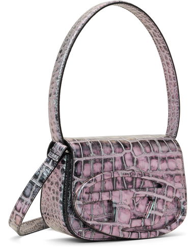 Чанта през рамо Diesel 1dr Crocodile-Embossed Shoulder Bag Синьо | X08396 P8247, 4