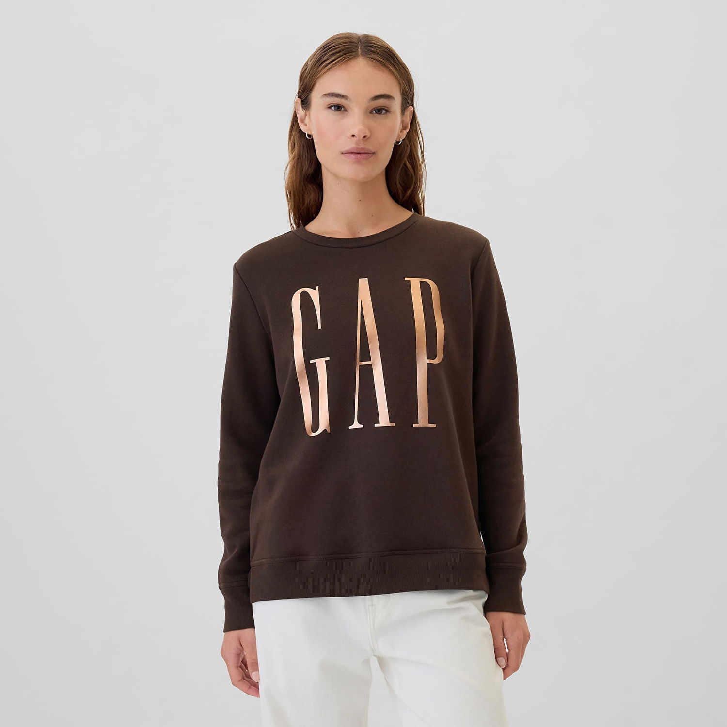 Суитчър GAP Sweatshirt Logo Sweatshirt Terra Brown S Черно | 540907-05, 0