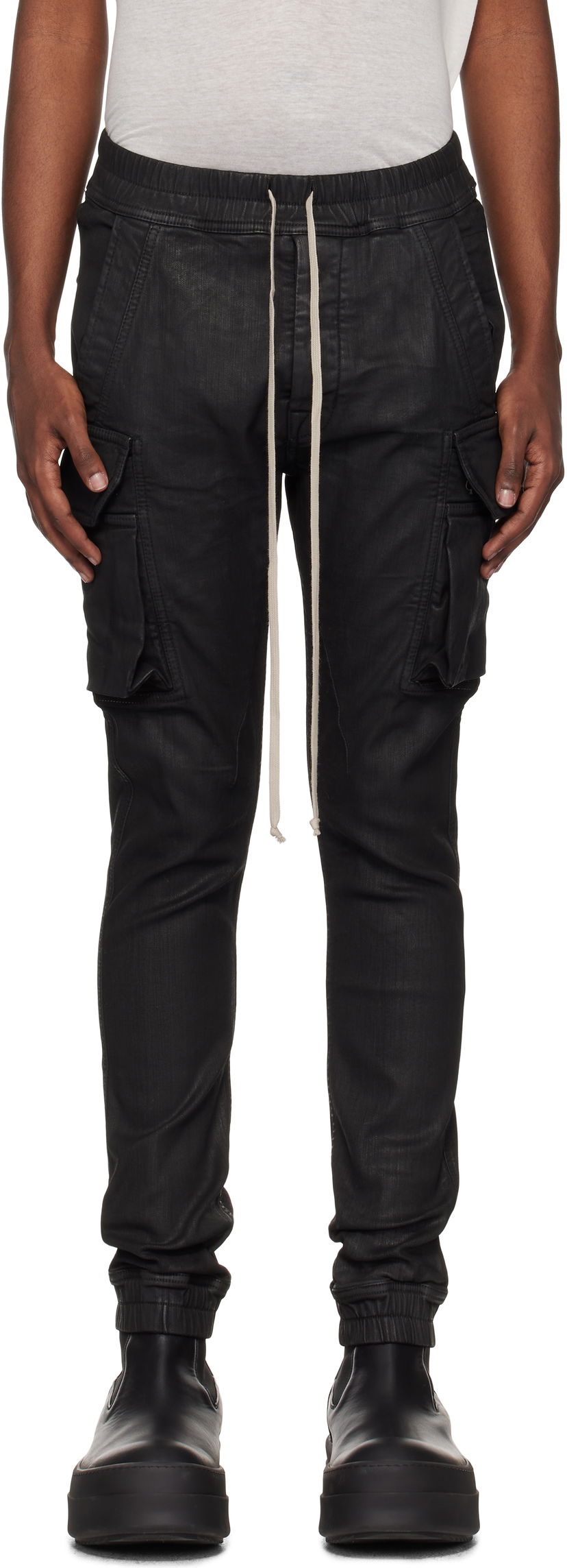 Дънки Rick Owens Porterville Mastodon Cut Jeans Черно | DU02D2386 SBW