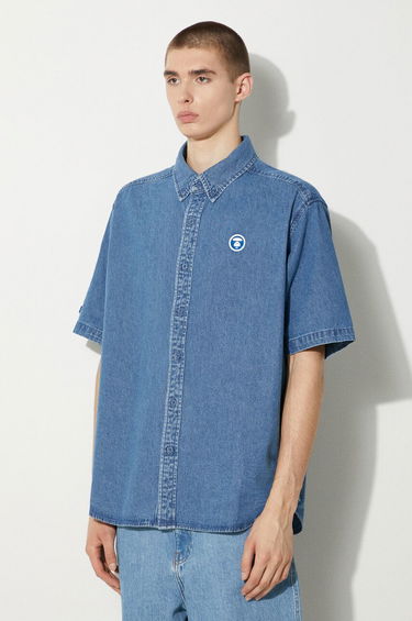Риза AAPE by A Bathing Ape AAPE Relaxed Denim Shirt Синьо | AAPSTM8480XXM, 3