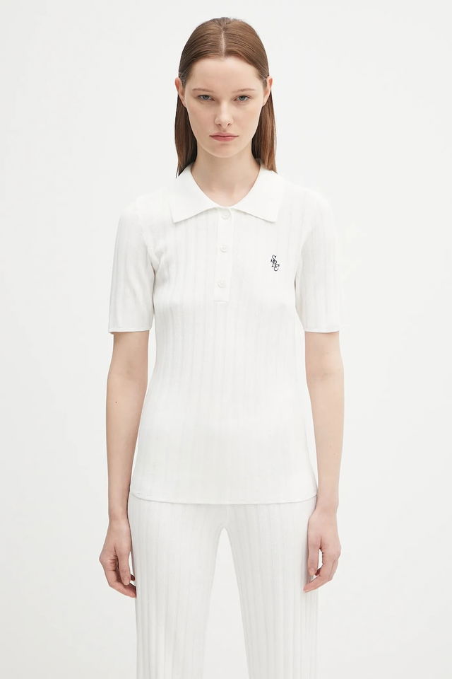 Sporty & Rich Src Ribbed Polo Shirt
