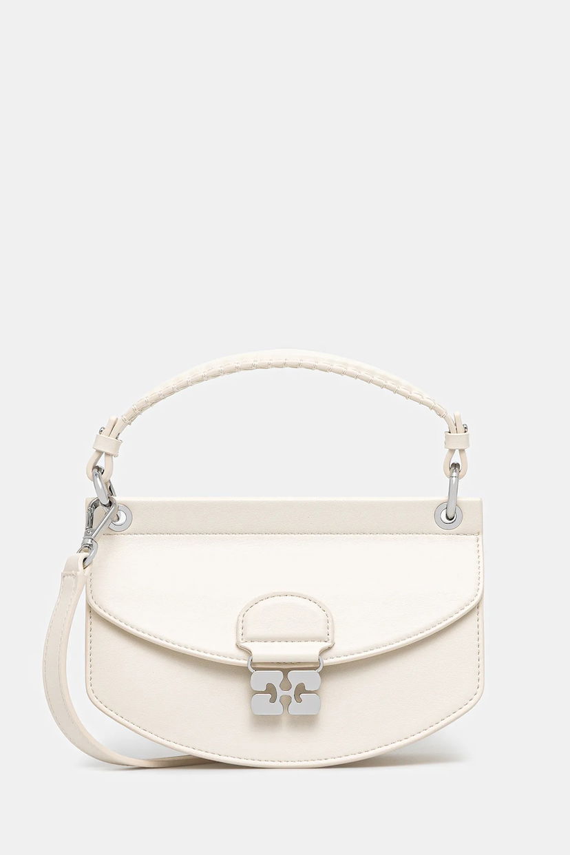 Дамска чанта GANNI GANNI Apo-G Mini Top Handle Bag Бяло | A6521