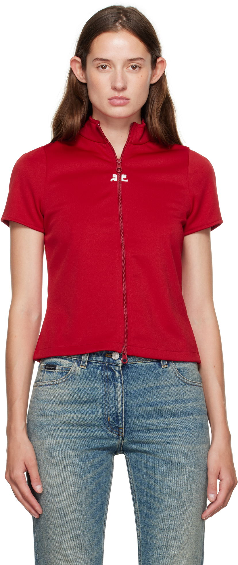 Комплект Courrèges Courrèges Interlock Tracksuit Top Червено | 325JTO446JS0250