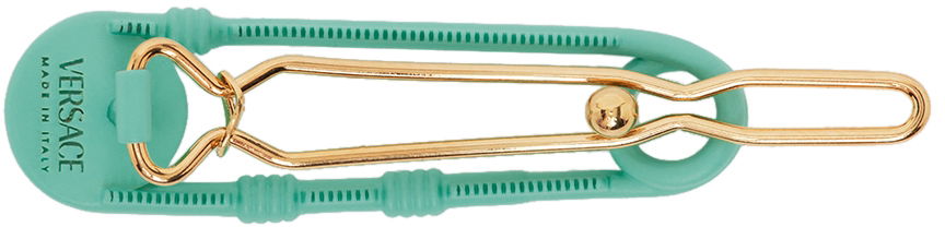 Значка Versace Versace Safety Pin Hair Clip Зелено | 1006259_1A00635, 1