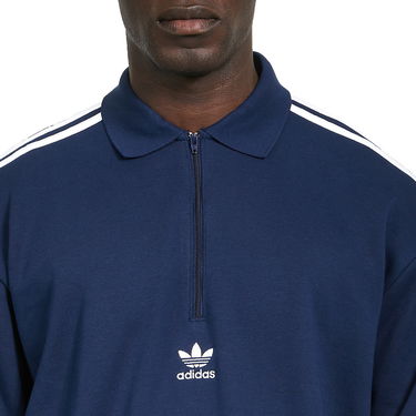 Поло тениска adidas Originals 3-Stripes Polo Longsleeve Тъмно синьо | HK7424, 3