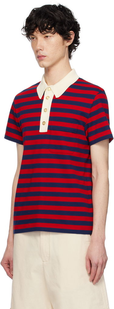 Поло тениска Valentino Valentino Striped Cotton Polo Многоцветен | 6V3MH03SAR9, 3
