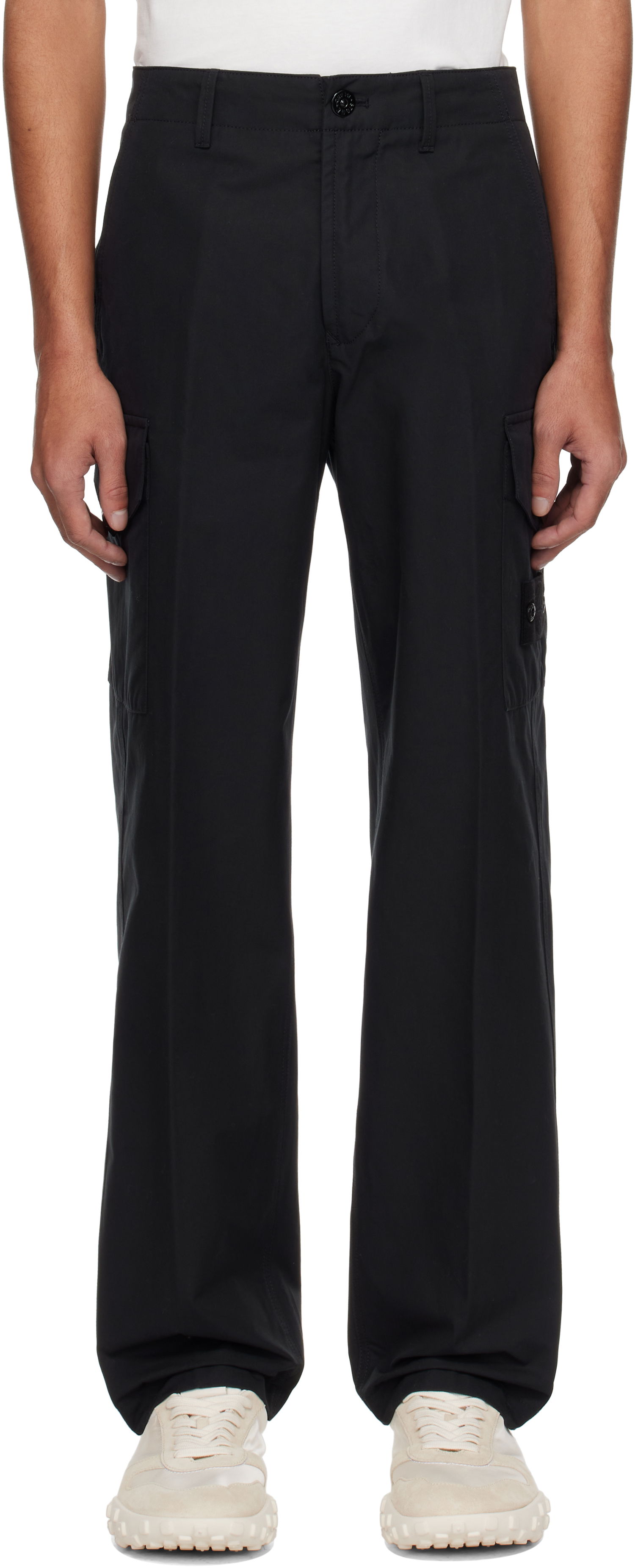 Карго панталони Stone Island Stone Island Weatherproof Cotton Canvas Ghost Cargo Pants Черно | K1S15 3100008 S00F1, 0